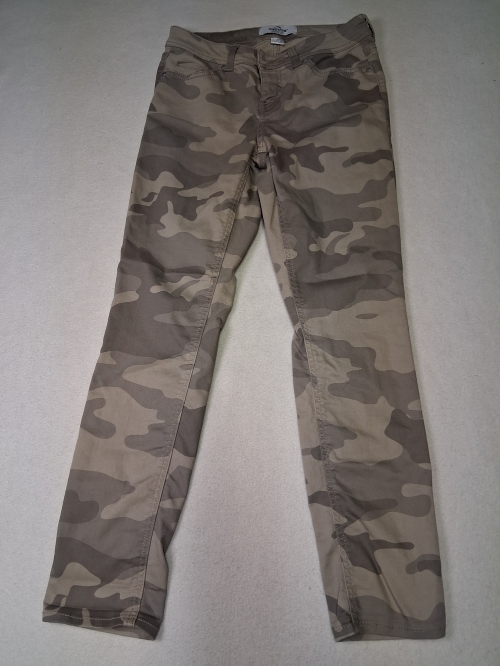Jordache Women's Camo Chinos in Tan & Brown